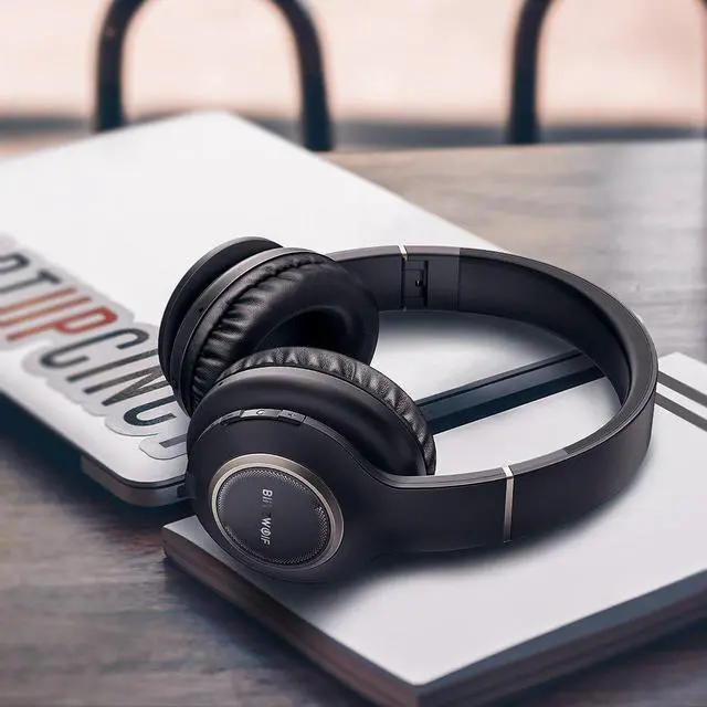 Alt view image 5 of 5 - BW-HP0 Wireless Headphones Bluetooth Headset Foldable Over-Ear Headphones With Microphone  For PC mobile phone Mp3