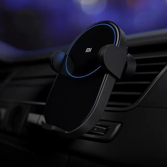 Alt view image 5 of 5 - Car Charger 20W Wireless Car Charger Max Electric Auto Pinch 2.5D Glass Ring Lit For Wireless Charging