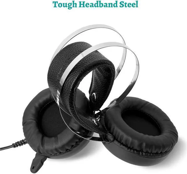Alt view image 2 of 5 - 7.1 Gaming Headset with Microphone Headphones Surround Sound USB Wired Gamer Earphone for PC Computer Xbox One PS4 RGB Light