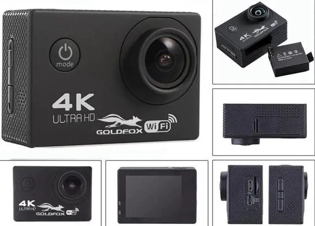 Alt view image 3 of 5 - Action Camera 16MP Ultra HD 4K 30fps WiFi 2.0''170D Go Waterproof Pro Sports DV Camera Helmet Video Recording Camera DVR