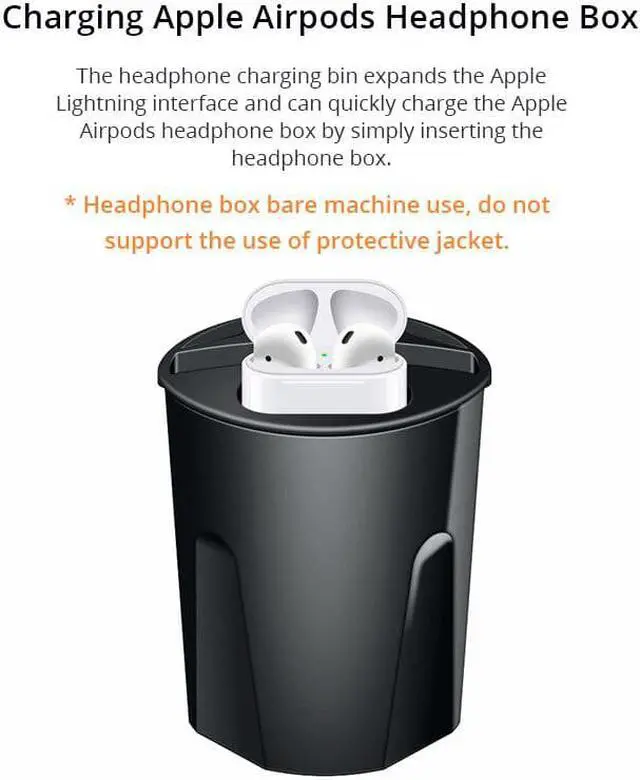 Alt view image 5 of 5 - X9 Qi Wireless Charger Car 10W Cup Holder Car Charger Stand Mount for iphone 8 X XS MAX/XR/X/8 for  10/S9/8 for