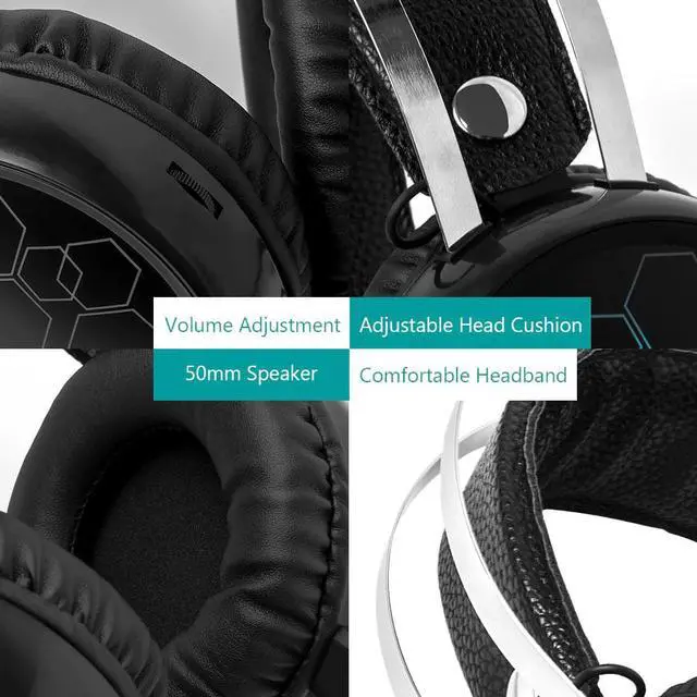 Alt view image 4 of 5 - 7.1 Gaming Headset with Microphone Headphones Surround Sound USB Wired Gamer Earphone for PC Computer Xbox One PS4 RGB Light