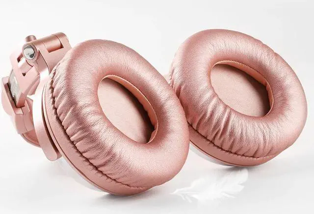 Alt view image 2 of 5 - Professional Studio DJ Wired Headphones With Microphone Over Ear HiFi Monitors Music Headset Earphone For Phone PC Pink