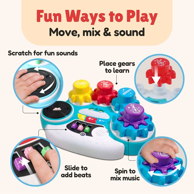 Alt view image 3 of 7 - BEST LEARNING Music Gear Mixer - Kids DJ Mixer Table and Music Toy