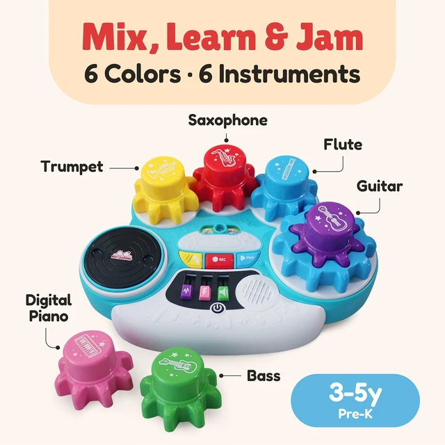 Alt view image 2 of 7 - BEST LEARNING Music Gear Mixer - Kids DJ Mixer Table and Music Toy