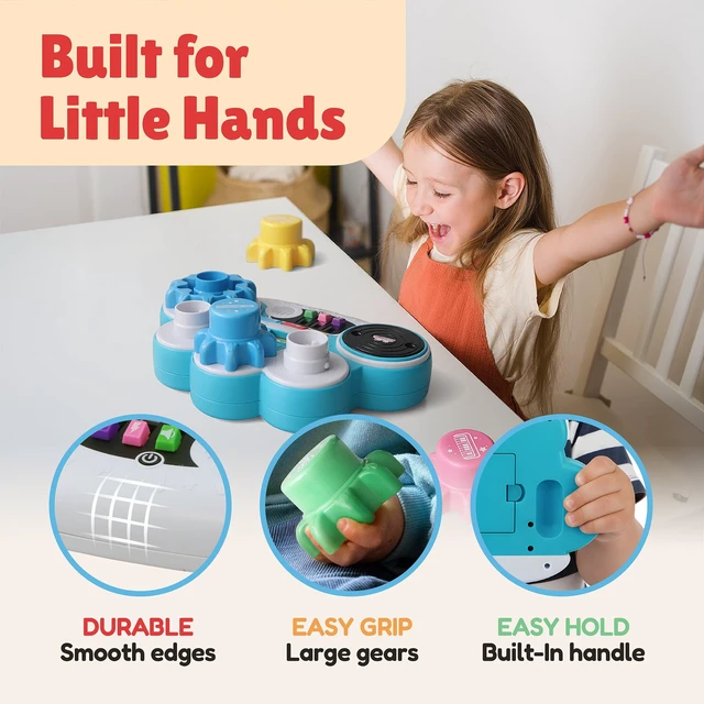 Alt view image 7 of 7 - BEST LEARNING Music Gear Mixer - Kids DJ Mixer Table and Music Toy