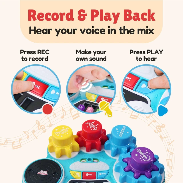 Alt view image 6 of 7 - BEST LEARNING Music Gear Mixer - Kids DJ Mixer Table and Music Toy