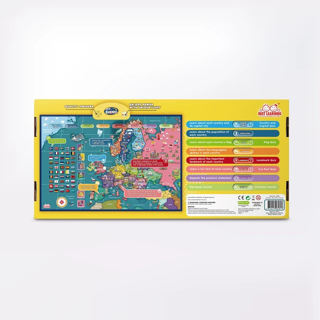 Alt view image 4 of 4 - BEST LEARNING i-Poster My Europe Interactive Map - British Accent, Exclusive in the UK Market