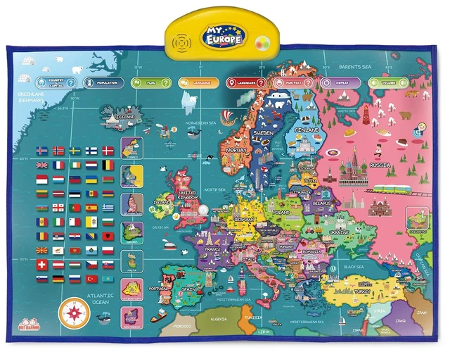 Main image of BEST LEARNING i-Poster My Europe Interactive Map - British Accent, Exclusive in the UK Market