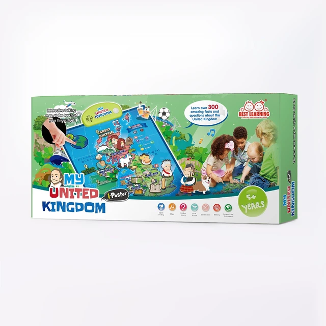 Alt view image 3 of 4 - BEST LEARNING i-Poster My United Kingdom Interactive Map - British Accent, Exclusive in the UK Market