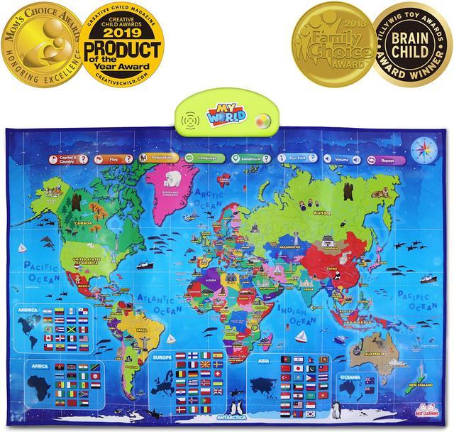 BEST LEARNING i-Poster My World Interactive Map - Newegg.com