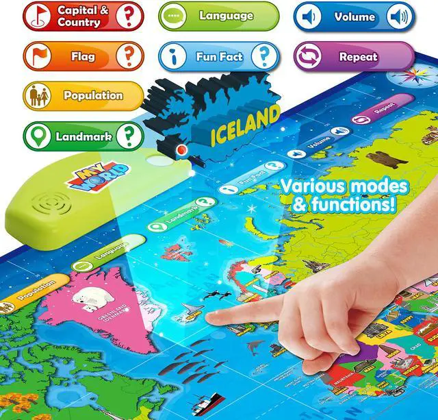 Alt view image 5 of 5 - BEST LEARNING i-Poster My World Interactive Map