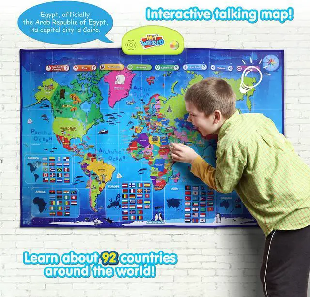 BEST LEARNING i-Poster My World Interactive Map - Newegg.com