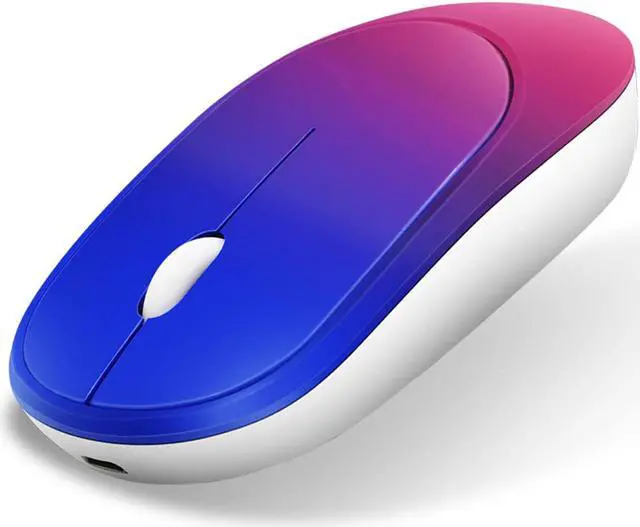 Main image of INMISS 2.4G Rechargeable Wireless Mouse with USB Receiver, Portable Ultra-Thin Noiseless Mouse for Notebook, PC, Laptop, Computer, MacBook - Gradient