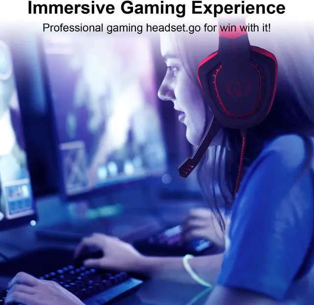 Alt view image 7 of 7 - PS4 Stereo Headphones,PC Wired Gaming Headset with Mic for Computers, Playstation 4, Xbox One , Android, iOS, Laptop, Smartphone, Tablet