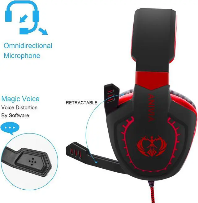 Alt view image 3 of 7 - PS4 Stereo Headphones,PC Wired Gaming Headset with Mic for Computers, Playstation 4, Xbox One , Android, iOS, Laptop, Smartphone, Tablet