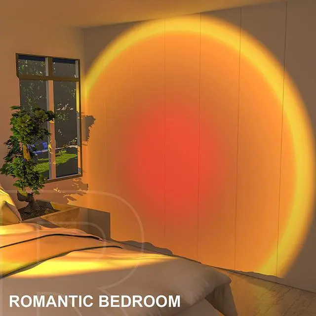 Alt view image 7 of 7 - Sunset Lamp,360 Degree Rotation Projection Lamp, Retractable Night Light Projector Led Lamp, Adjustable Bracket Projection Lamp for Home Living Room Bedroom Decor