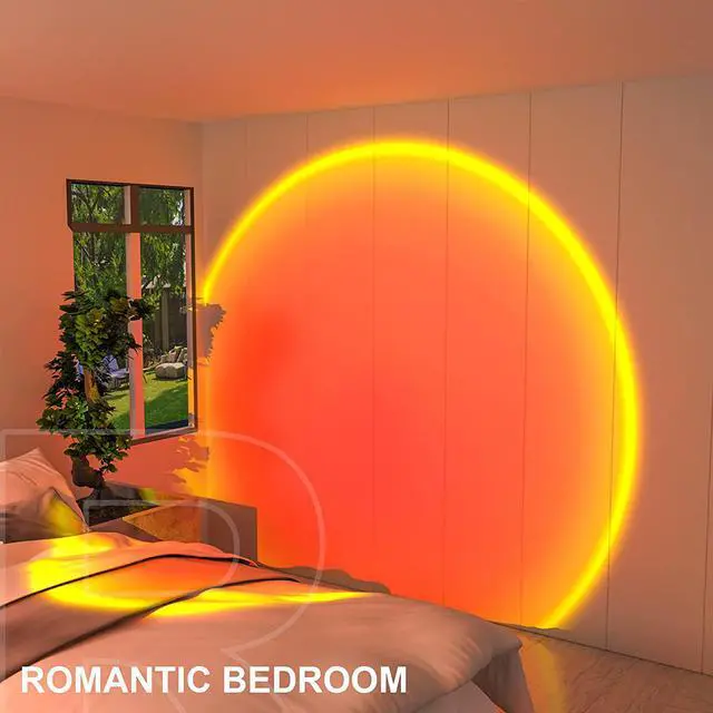 Alt view image 7 of 7 - Sunset Red Lamp 360 Degree Rotation Projection Lamp Retractable Night Light Projector Led Lamp, Adjustable bracket Sunset Projection Lamp for Home Party Living Room Bedroom Decor Sunset Red