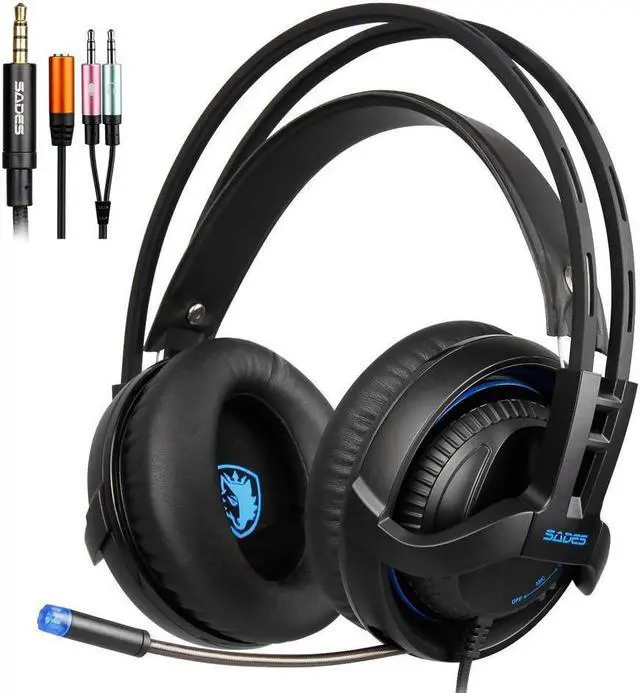 Main image of Gaming Headset Surround Sound Stereo With Mic 3.5MM Jack Multi-Platform Over-ear Headphones For New Xbox One/PC/PS4/Smartphones(SA935)