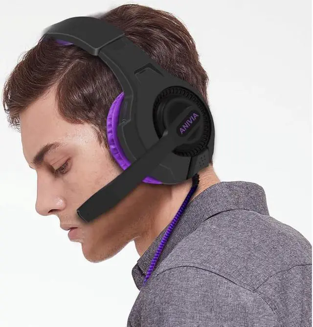 Alt view image 4 of 5 - PS4 Gaming Headset, Headphone Compatible with New Xbox One, Gaming Headset Stereo Sound Headphone with Mic for PS4/PC/Mac/Tablet/Phone