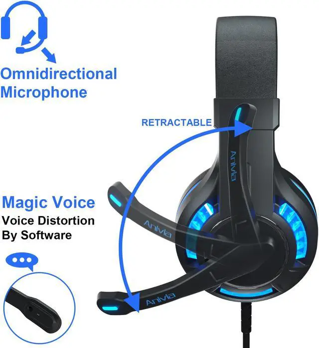 Alt view image 3 of 6 - Wired PC Gaming Headset,PS4 Gaming Headset High sound sensitivity Headphone with Mic for New Xbox One/Mac