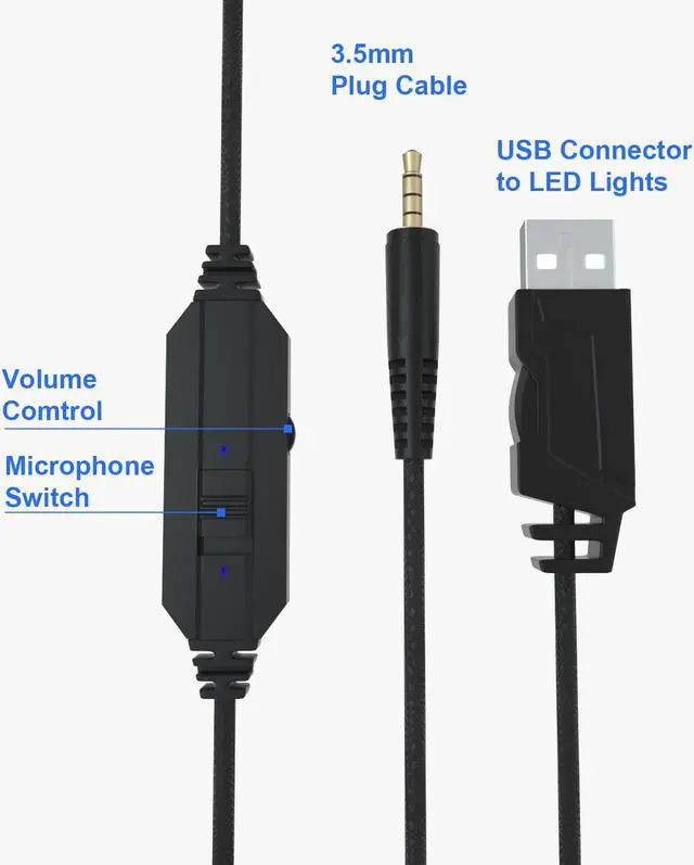 Alt view image 6 of 6 - Wired PC Gaming Headset,PS4 Gaming Headset High sound sensitivity Headphone with Mic for New Xbox One/Mac