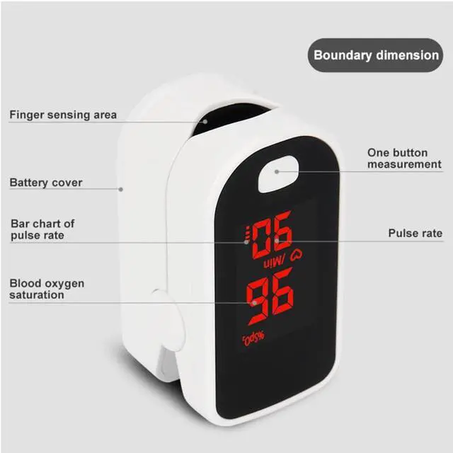 Alt view image 6 of 7 - Portable Finger Clip Oximeter OLED NM Infrared Finger Pulse Oximetry Monitor PI Sleep Monitoring Heart Rate Detector-White