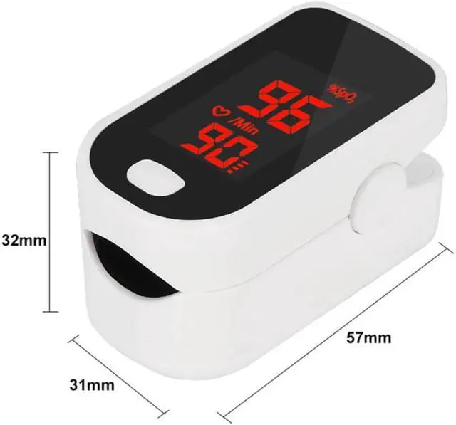 Alt view image 7 of 7 - Portable Finger Clip Oximeter OLED NM Infrared Finger Pulse Oximetry Monitor PI Sleep Monitoring Heart Rate Detector-White
