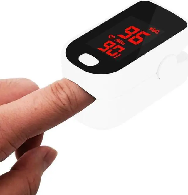 Alt view image 2 of 7 - Portable Finger Clip Oximeter OLED NM Infrared Finger Pulse Oximetry Monitor PI Sleep Monitoring Heart Rate Detector-White