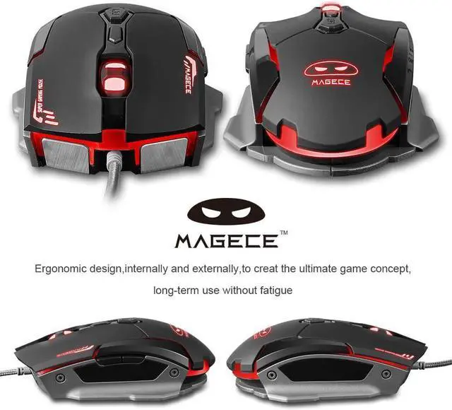 Alt view image 6 of 7 - Magece G2 Gaming Mice 3200 DPI 6 Buttons Professional Ergonomic Gaming Mouse for PC Mac Gamer