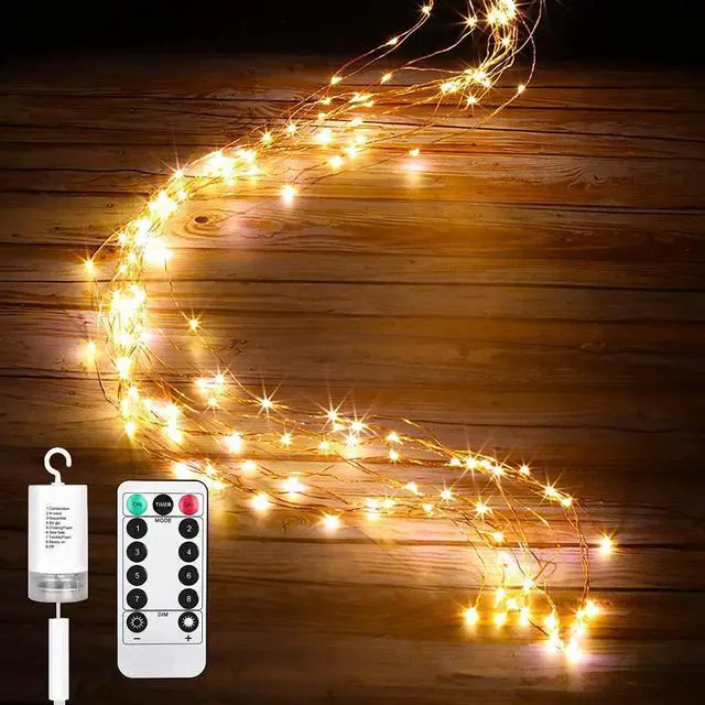 Alt view image 2 of 7 - Outdoor Christmas Decorations LED Lights for Christmas Tree, Indoor Led Strip Lights for Bedroom 200 LED 8 Modes Party Home Holiday Decor(Warm White)