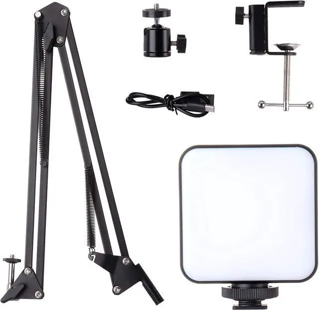 Alt view image 5 of 6 - Webcam Stand with Streaming Lights, Webcam Mount with Adjustable Led Video Light, Video Conference Lighting Kit Plug and Play, for Streaming Photography Vlogging W8 C922 C930e C930 C920 C615