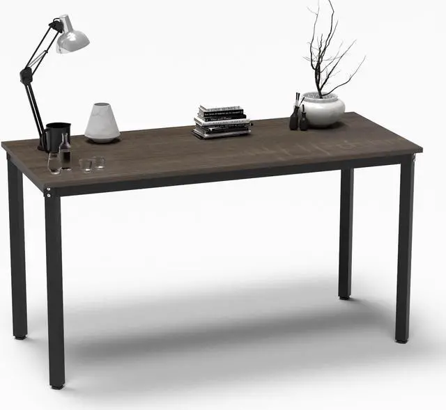 Main image of Computer Desk 39 inch Small Size PC Table for Home Office, Sturdy Gaming Writing Desk Workstation Dining Table Black Metal Frame Boak