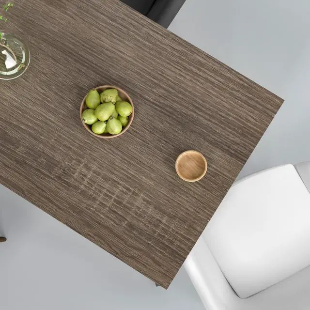 Alt view image 4 of 6 - Computer Desk 39 inch Small Size PC Table for Home Office, Sturdy Gaming Writing Desk Workstation Dining Table Black Metal Frame Boak