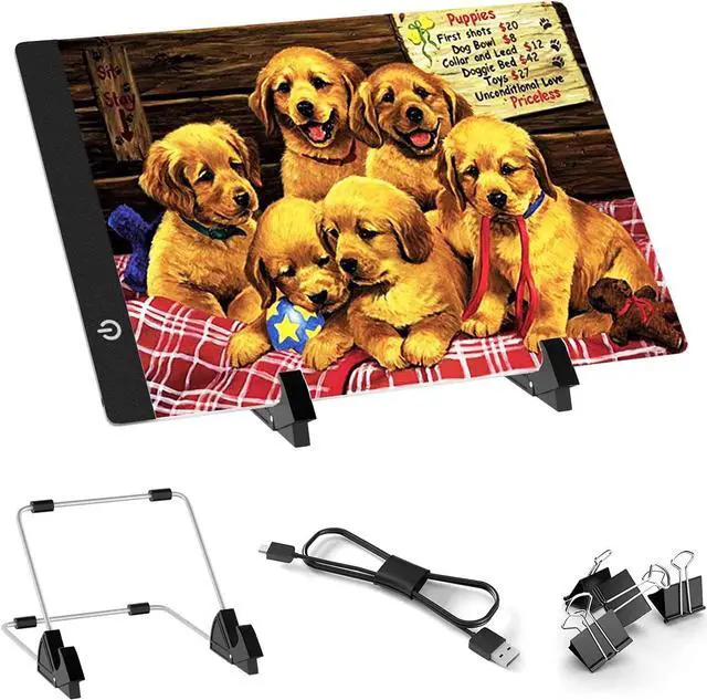 Main image of A4 Ultra-Thin Light Board for Diamond Painting, Eyesight-Protected Led Light Box, USB Powered Light Pad with Adjustable Brightness