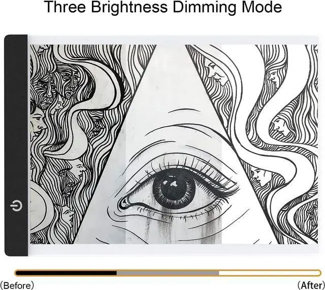 Alt view image 7 of 7 - A4 Ultra-Thin Light Board for Diamond Painting, Eyesight-Protected Led Light Box, USB Powered Light Pad with Adjustable Brightness