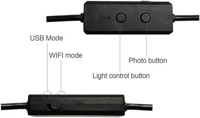 Alt view image 4 of 5 - 3in1 WIFI Endoscope Camera Mini Waterproof Hard Cable Inspection Camera 8mm USB Endoscope Borescope IOS Endoscope For Iphone