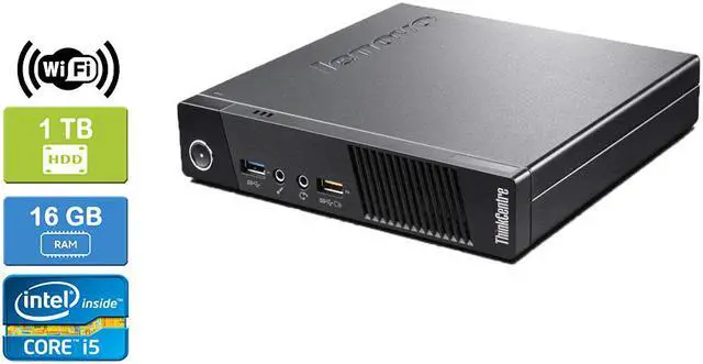 Main image of LENOVO M93 TINY Intel Core i5-4570T 2.90 GHz, 16GB, 1TB HDD, Win 10 Pro