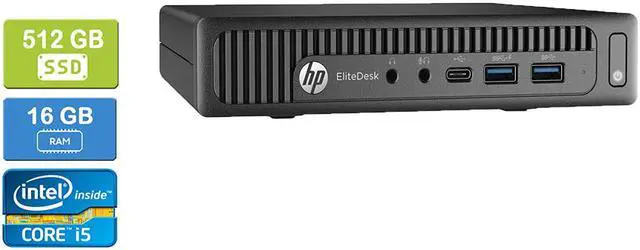 Alt view image 4 of 5 - HP 800 G2 MINI Intel Core i5-6500T 2.50 GHz, 16GB, 512GB SSD, Win 10 Home