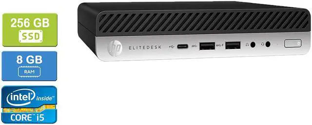 Alt view image 5 of 5 - HP 800 G3 MINI Intel Core i5-6500T 2.50 GHz, 8GB, 256GB SSD, Win 10 Pro