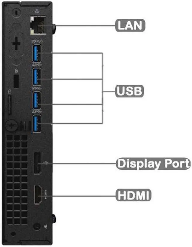 Alt view image 2 of 3 - Dell 7040 MICRO Intel Core i7-6700T 2.80 GHz, 16GB, M.2/512GB SSD, Win 10 Home