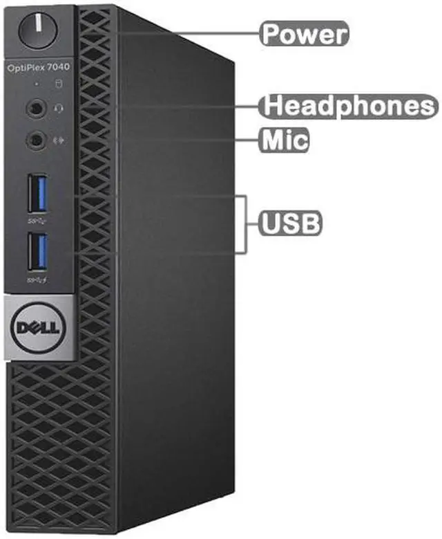Main image of Dell 7040 MICRO Intel Core i7-6700T 2.80 GHz, 16GB, 128GB SSD, Win 10 Pro