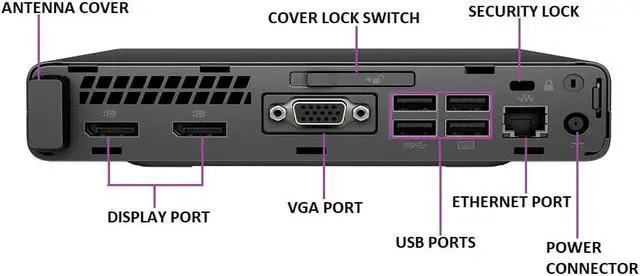 Alt view image 2 of 3 - HP 600 G3 MINI Intel Core i5-7500T 2.70 GHz, 16GB, 1TB HDD, Win 10 Pro