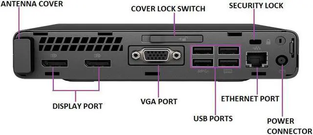 Alt view image 2 of 3 - HP 600 G3 MINI Intel Core i5-7500T 2.70 GHz, 16GB, 240GB SSD, Win 10 Pro