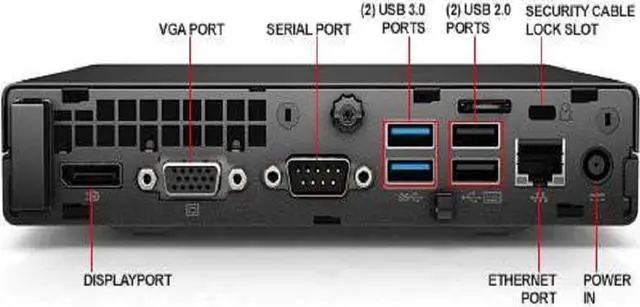 Alt view image 2 of 3 - HP 600 G1 MINI Intel Core i3-4160T 3.10 GHz, 8GB, 256GB SSD, Win 10 Home