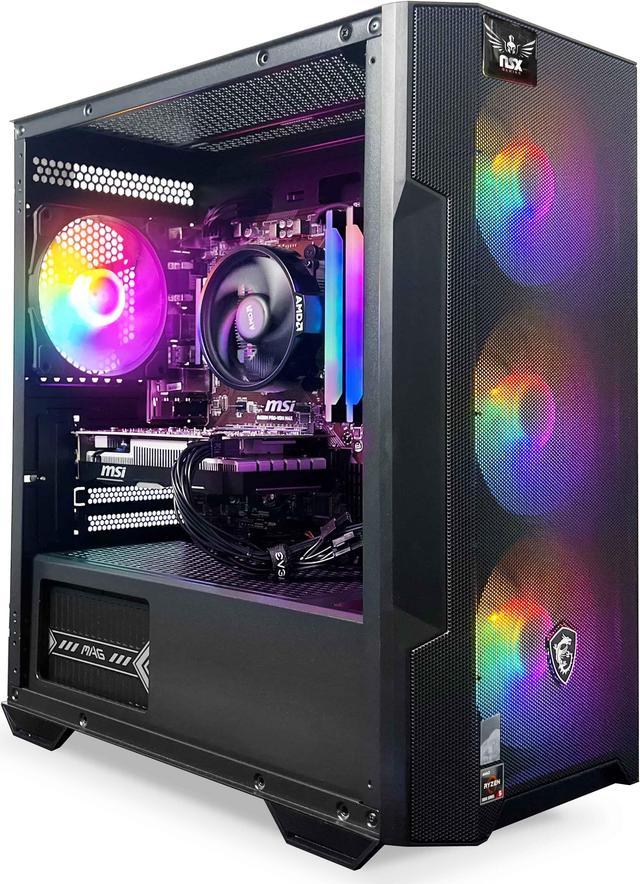 NSX GAMING PC Desktop AMD Ryzen 5 4500 3.6 GHz, NVIDIA RTX 3050 Ventus 2X  Oc, 512 GB NVME SSD, 16GB DDR4 RGB RAM 3600, 650W Bronze PSU, Windows 11