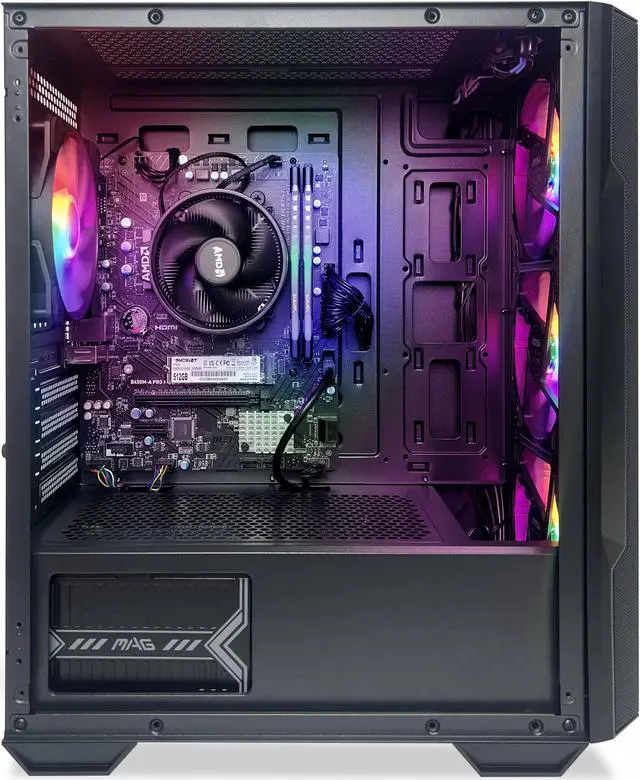⭐️MACUBE110⭐️Ryzen5 5600G⭐️Steel Legend NSX GAMING PC Desktop - AMD Ryzen 5 5600G, 16GB DDR4 3600