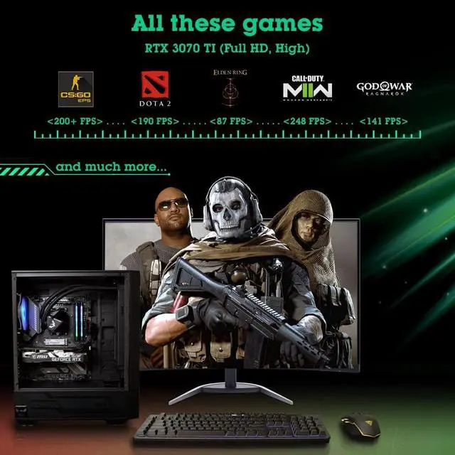 Alt view image 7 of 7 - NSX GAMING PC Desktop - AMD Ryzen 5 5600G, 16GB DDR4 3600, 512GB M.2 NVME SSD, RGB Fans, Win11, Integrated Graphics, Built in USA, 1 Year Warranty