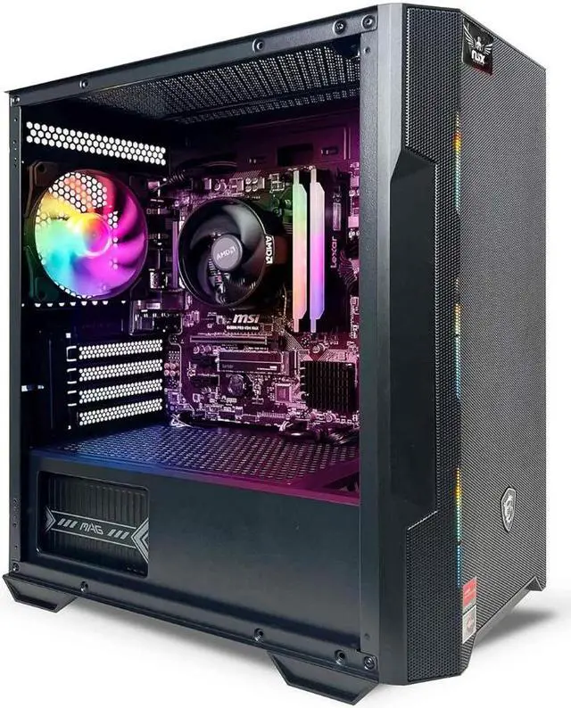 Alt view image 2 of 5 - NSX GAMING PC Desktop - Ryzen 7 5700G, RAM 16GB (2*8GB) DDR4 3600, 480GB SSD NVME, Win 11, Mouse and Keyboard