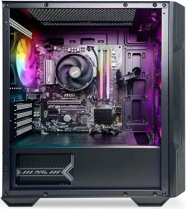 Alt view image 3 of 5 - NSX GAMING PC Desktop - Ryzen 7 5700G, RAM 16GB (2*8GB) DDR4 3600, 480GB SSD NVME, Win 11, Mouse and Keyboard